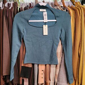 NWT Babaton Florine Sculpt Knit Monarch Teal